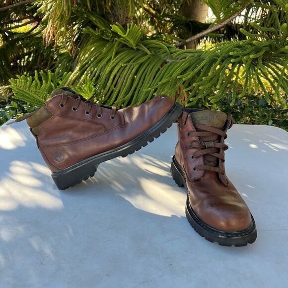 Timberland Mid Leather Boots Womens Size: 8 - Picture 1 of 8